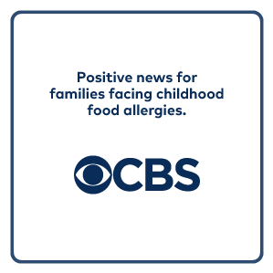 CBS article: Positive news for families facing childhood food allergies