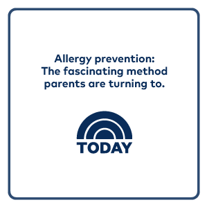 today show logo with headline: Allergy prevention: The fascinating method parents are turning to