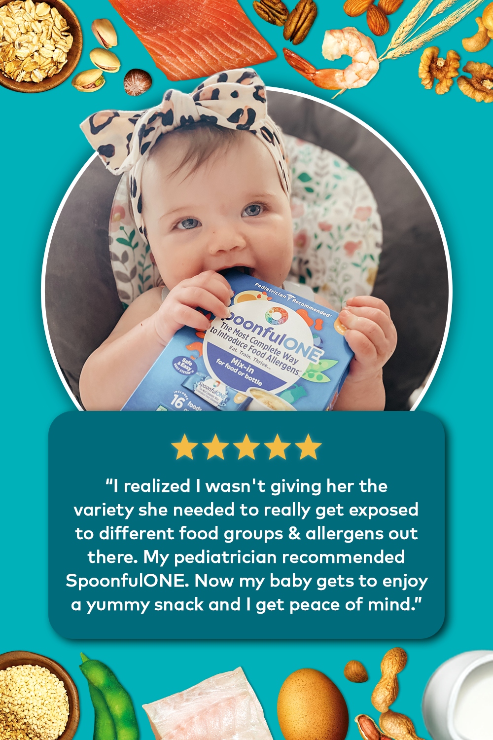 Parent testimonial for Mix-ins early allergen introduction